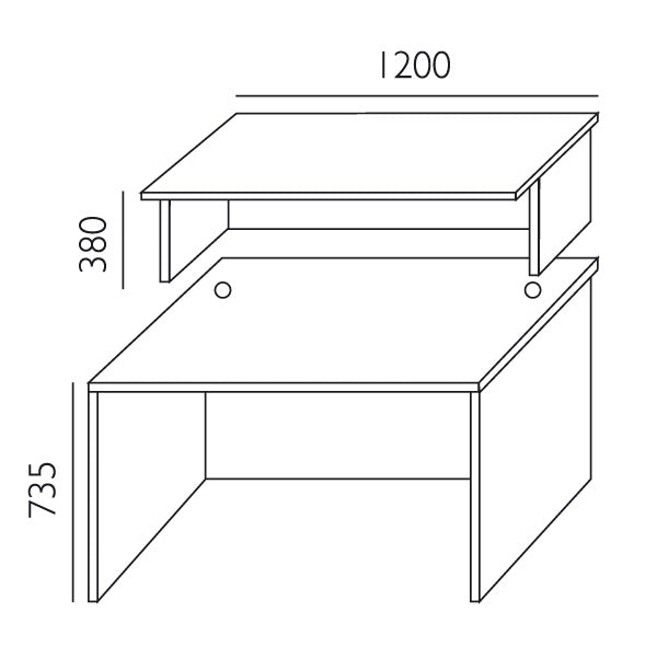 Reception Ekoflex overdel, Bøg Bredde 1200 mm