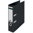 Brevordner recycle 180° A4 80mm sort