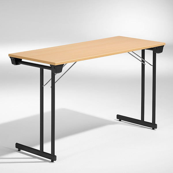 Konferencebord Kongress, Bøg 1200x500 mm, Sort understel