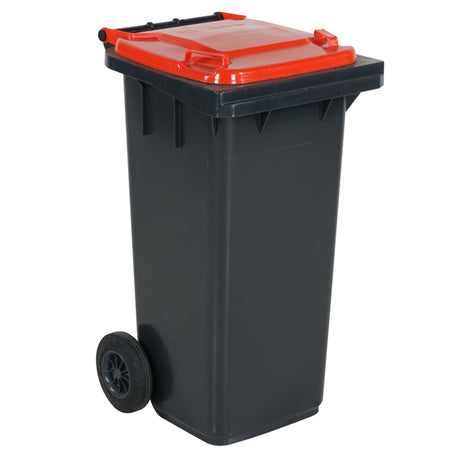 Affaldsbeholder 120l rødt låg