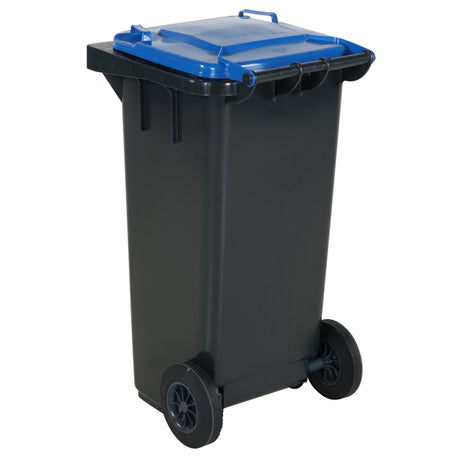 Affaldsbeholder 120l blåt låg
