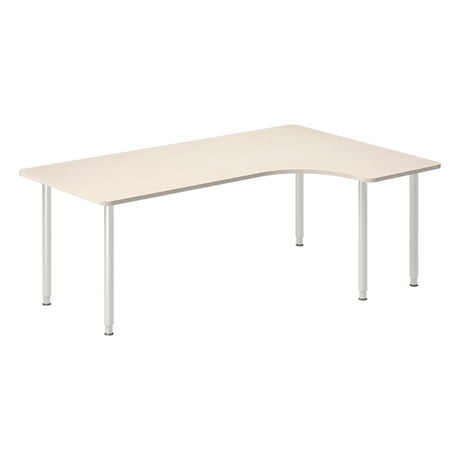 Skrivebord DNA, Birk 2000x1200 mm Højre I-ben/Alugrå