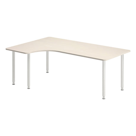 Skrivebord DNA, Birk 2000x1200 mm Venstre I-ben/Alugrå