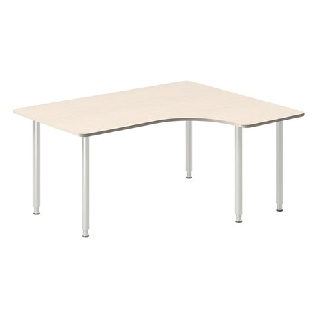 Skrivebord DNA, Birk 1600x1200 mm Højre I-ben/Alugrå