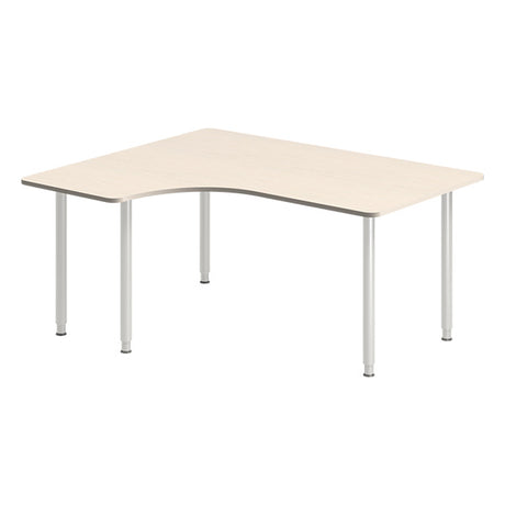 Skrivebord DNA, Birk 1600x1200 mm Venstre I-ben/Alugrå