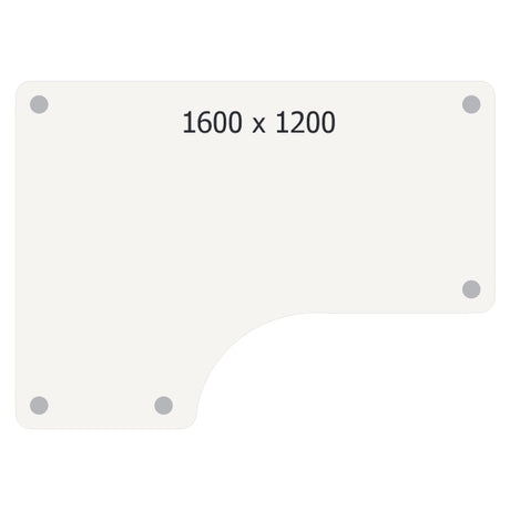 Skrivebord DNA, Birk 1600x1200 mm Venstre I-ben/Alugrå