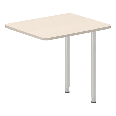 Skrivebord, tilbyg DNA Birk 800x600 mm I-ben Alugrå