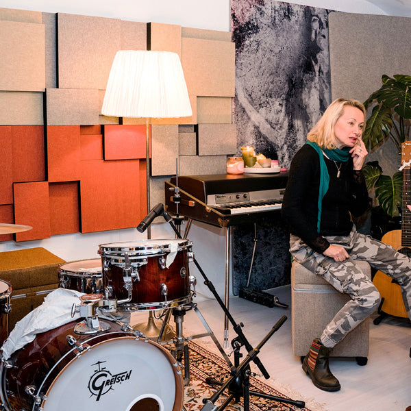 Lydabsortbent Nivå EcoSUND sort tekstil-laminering