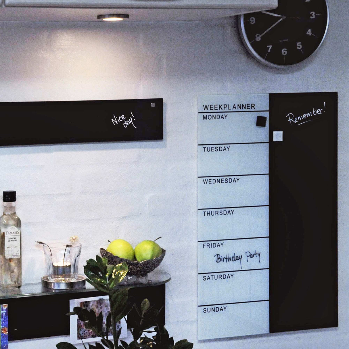 Holland ugeplan | 40 x 60 cm. Glas uge tavle Hollandsk | Officely