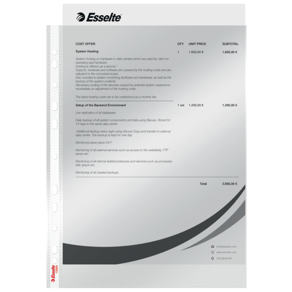 Lomme 40my PP glasklar A4 TÅ (100)