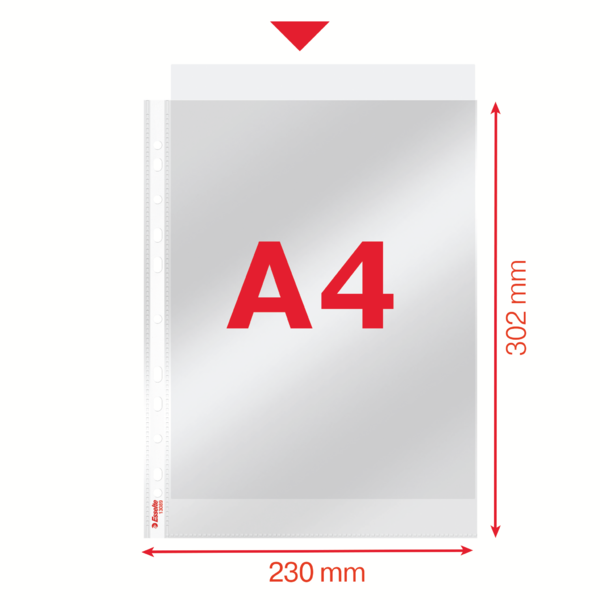 Lomme 40my PP glasklar A4 TÅ (100)