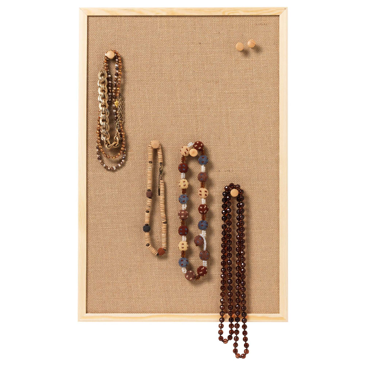 Smart hessian tavle | 100 x 60 cm. Hessian opslagstavle med træramme | Officely