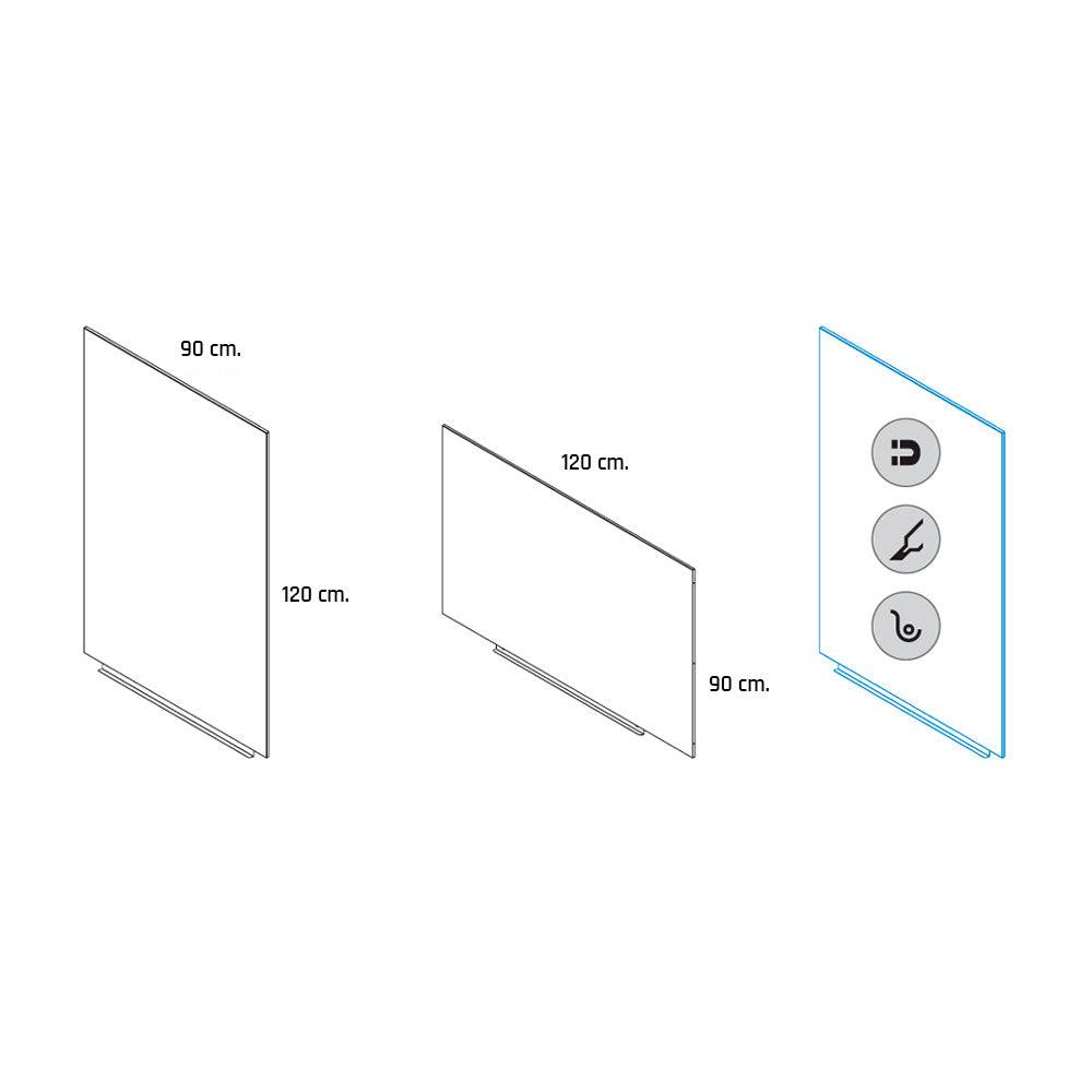 Rocada SkinWhiteboard 90 x 120 cm.