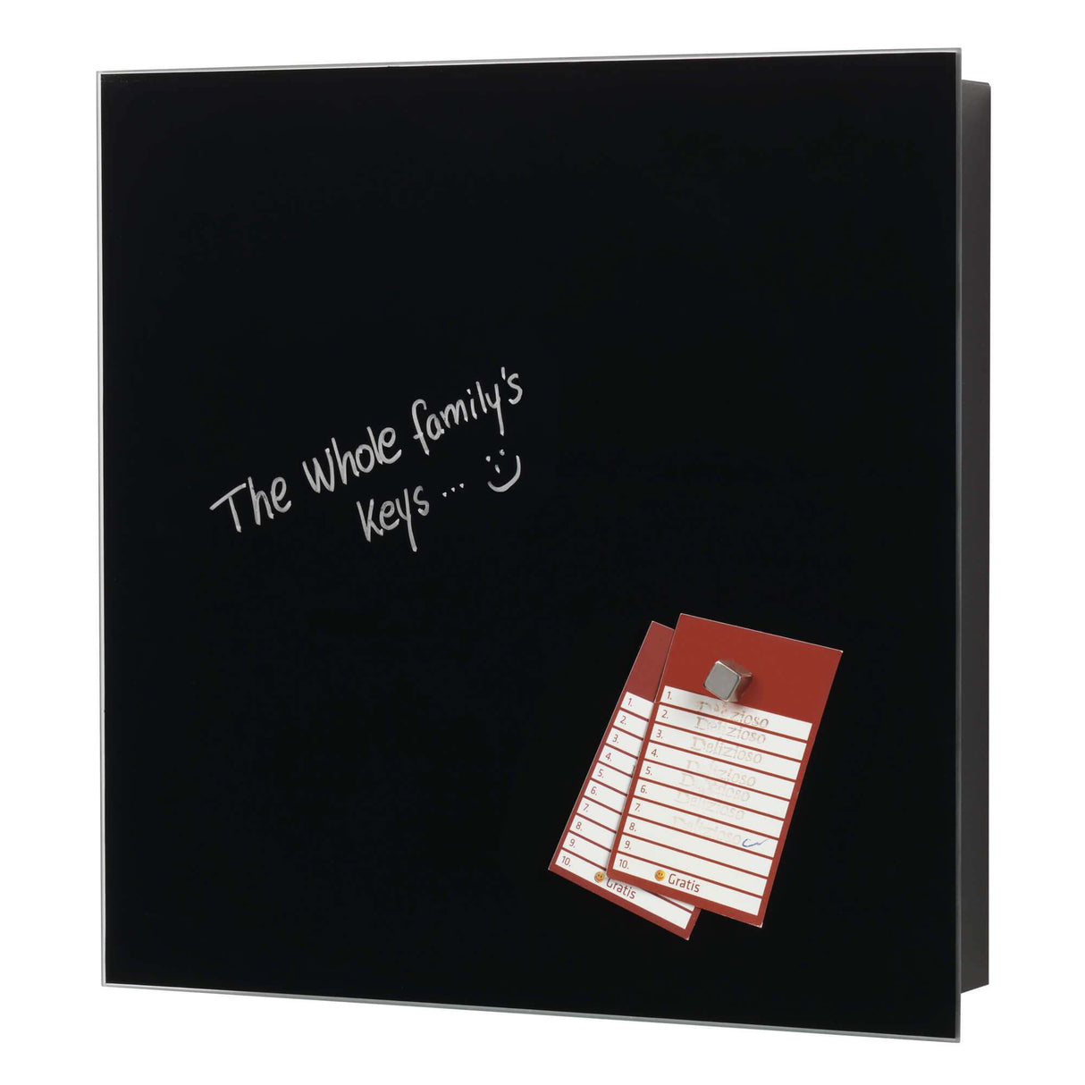 Sort glas Magnetisk | Sort glas Magnetisk nøgleskab  | Officely