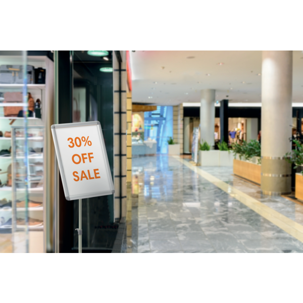 Skifteramme m/runde hjørner på stativ A4