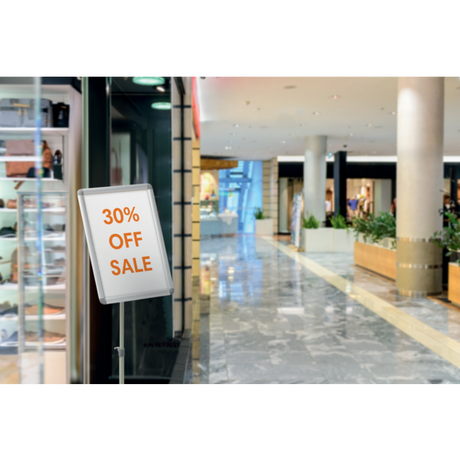 Skifteramme m/runde hjørner på stativ A4