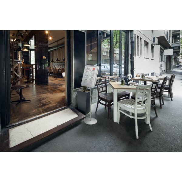 Skifteramme m/runde hjørner på stativ A4