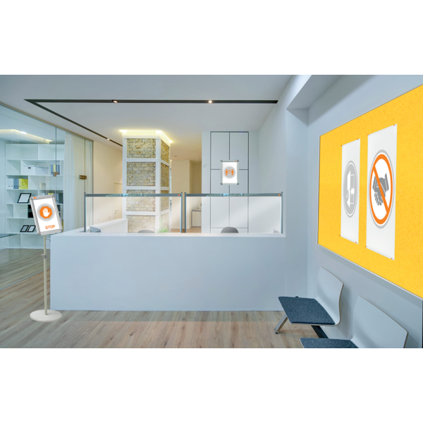 Skifteramme m/runde hjørner på stativ A4