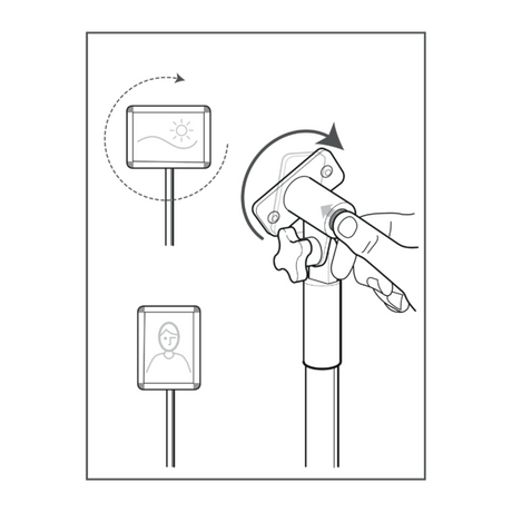 Skifteramme m/runde hjørner på stativ A4