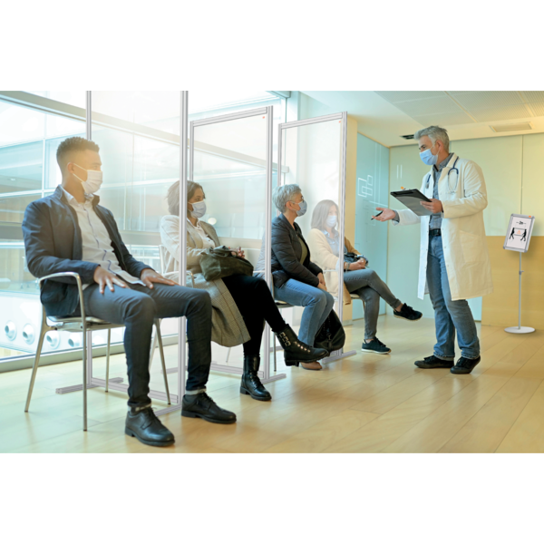 Skifteramme m/runde hjørner på stativ A4