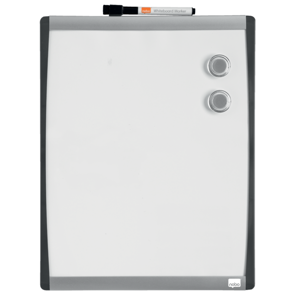 WB tavle m/buet ramme hvid 33,5x28cm