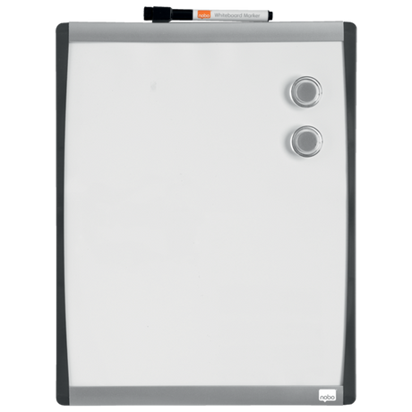 WB tavle m/buet ramme hvid 33,5x28cm
