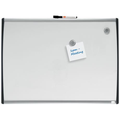 WB tavle m/buet ramme hvid 58,5x43cm