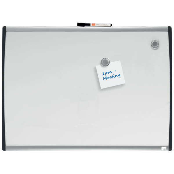 WB tavle m/buet ramme hvid 58,5x43cm