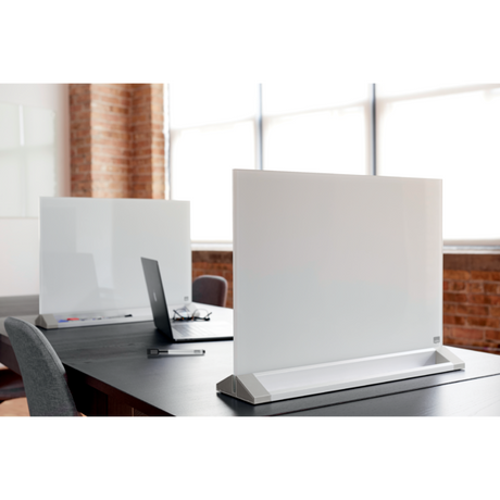 Skrivebordstavle glas 58x44cm hvid