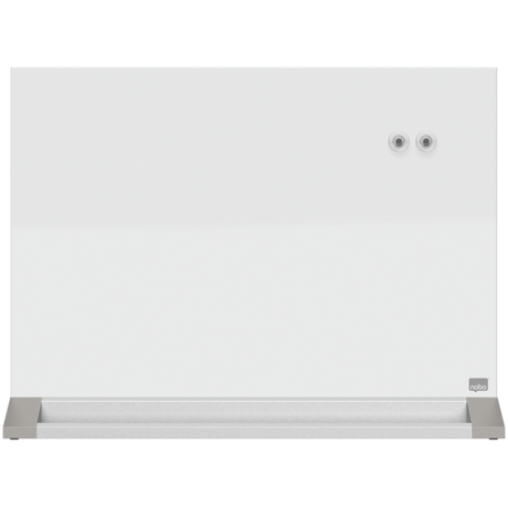 Skrivebordstavle glas 58x44cm hvid