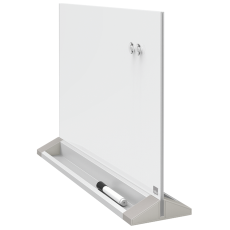 Skrivebordstavle glas 58x44cm hvid