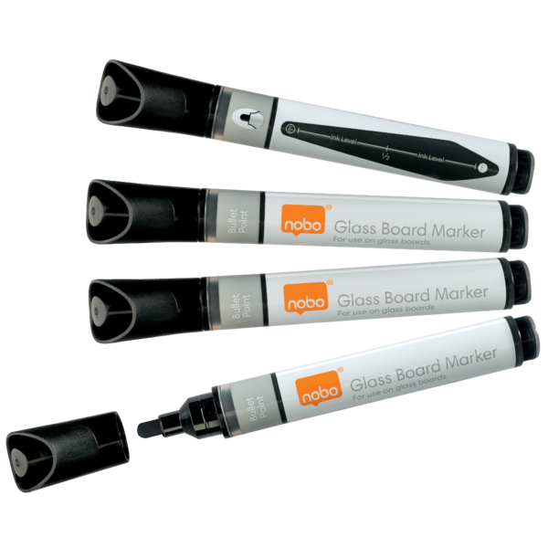 WB Marker t/glastavle rund 3mm sort (4)