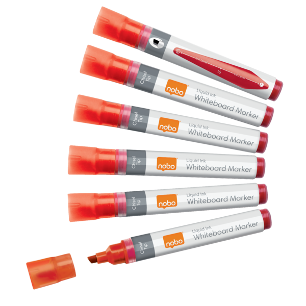 WB Marker LiquidInk skrå 4mm rød (10)