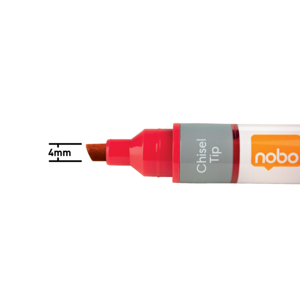 WB Marker LiquidInk skrå 4mm rød (10)