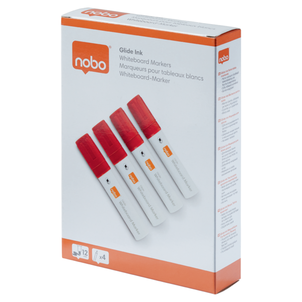 WB Marker Glide Jumbo skrå 10mm rød (4)