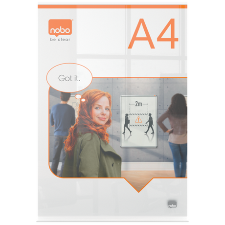 Skilteholder Premium Plus akryl T-fod A4