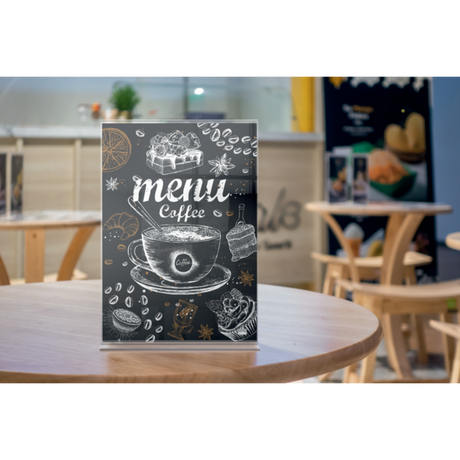 Skilteholder Premium Plus akryl T-fod A4