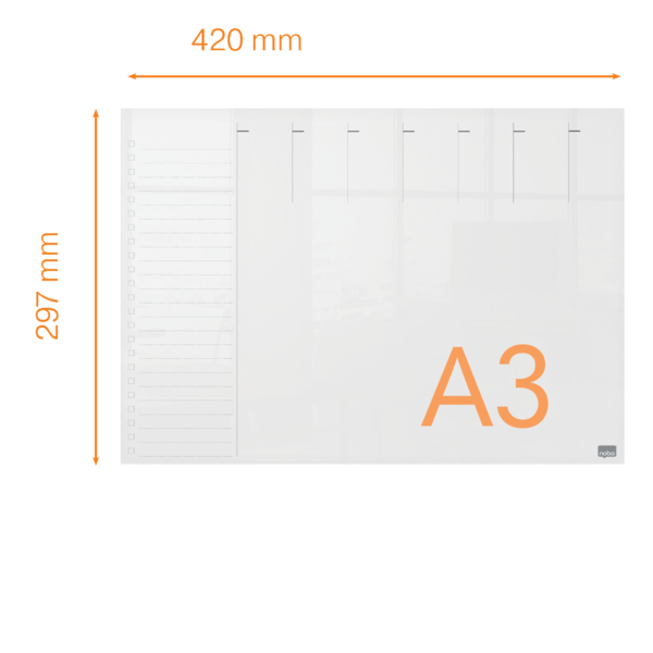 Akryl planlægnings tavle Home A3
