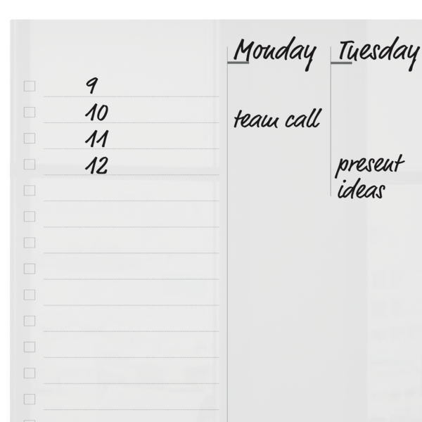 Akryl planlægnings tavle Home A3