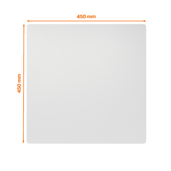 WB tavle magnetisk rammeløs stål 45x45cm