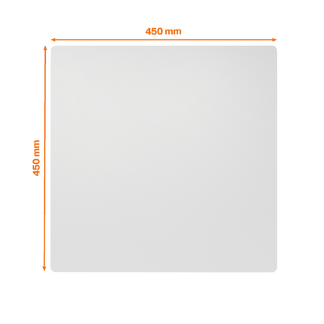 WB tavle magnetisk rammeløs stål 45x45cm