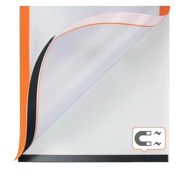 Inforamme magnetisk/selvklæb A4 orange (2)