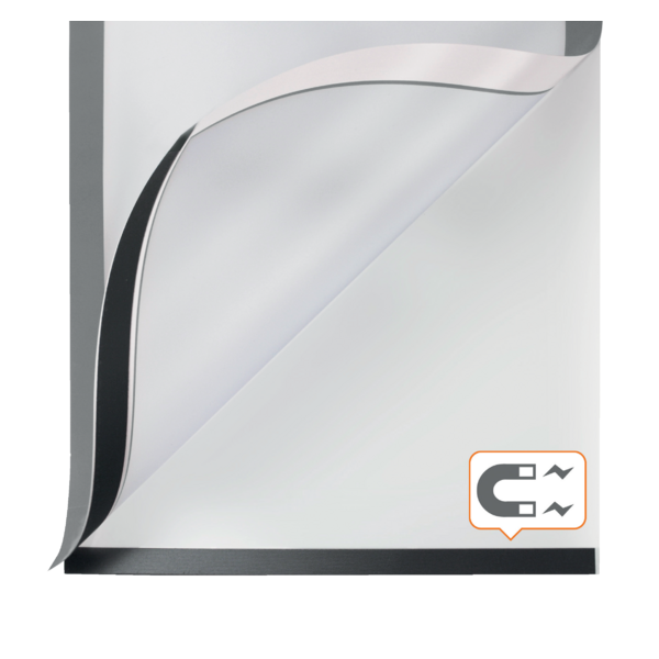 Inforamme magnetisk/selvklæb A4 sølv (2)