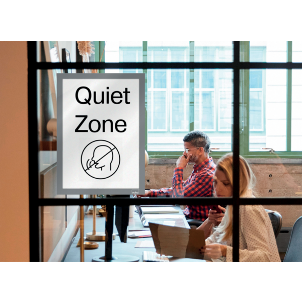 Inforamme magnetisk/selvklæb A4 sølv (2)