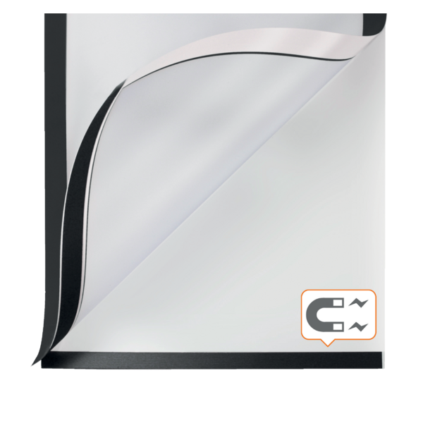 Inforamme magnetisk/selvklæb A4 sort (2)