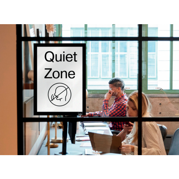 Inforamme magnetisk/selvklæb A4 sort (2)