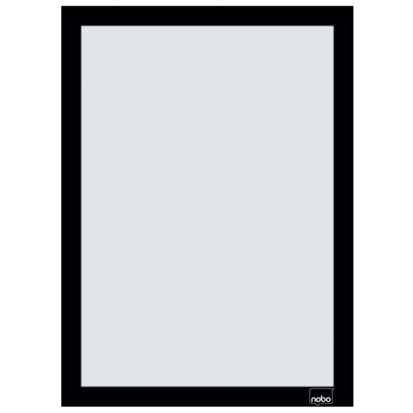 Inforamme magnetisk/selvklæb A4 sort (2)