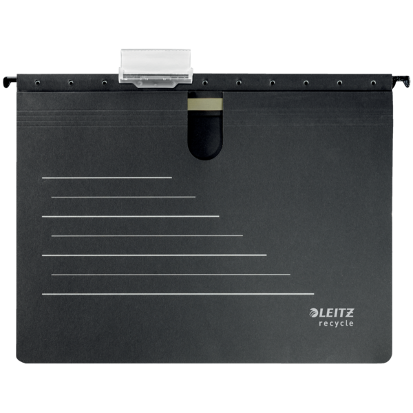 Hængemappe m/mekanisme recycle A4 sort