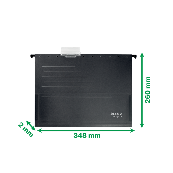 Hængemappe m/sideluk recycle A4 sort