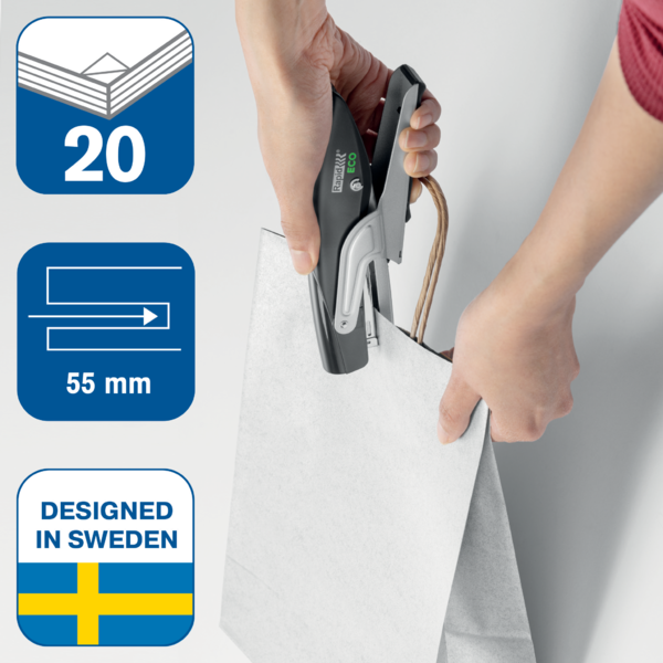 Hæftetang Eco recycle t/10ark sort